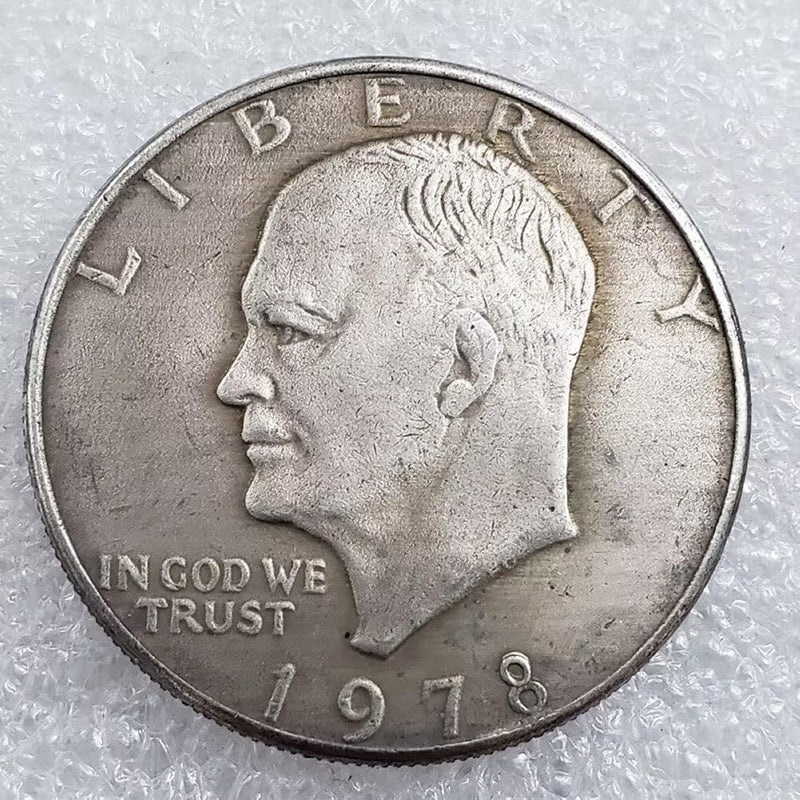 Liberty 1978 One Dollar, One Dollar Liberty 1978, 1906 Liberty Nickel, 1776 Twenty D, 1975 D Penny With Liberty Bell, 1976 Silver Penny With Liberty Bell, Dateless Standing Liberty Quarter, Liberty Bell Dollar,