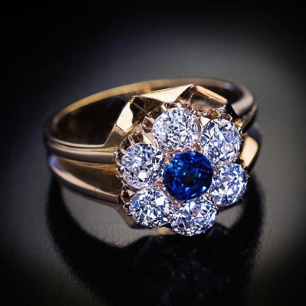 Cluster Sapphire, Color Of Sapphire Ring, Sapphire For Men Ring, Color Of Sapphire Stone Ring, Sapphires Indian Ring,