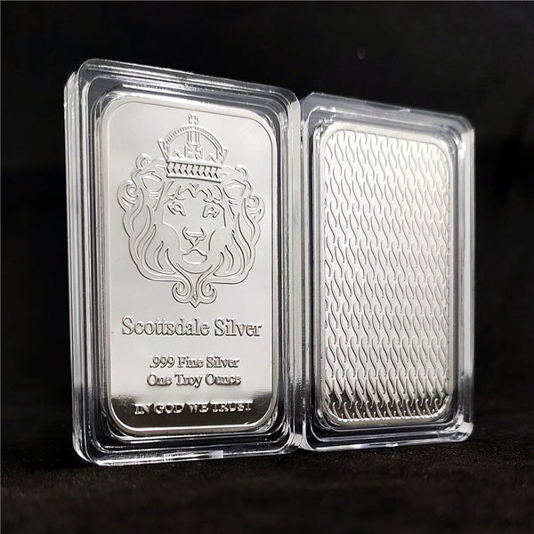 scottsdale silver, 1 troy oz fine silver 999, 999 fine silver, one troy ounce fine silver 999, scottsdale silver bar, scottsdale bullion, scottsdale coin and bullion, 999 silver bar, scottsdale stacker, 10 oz scottsdale stacker,