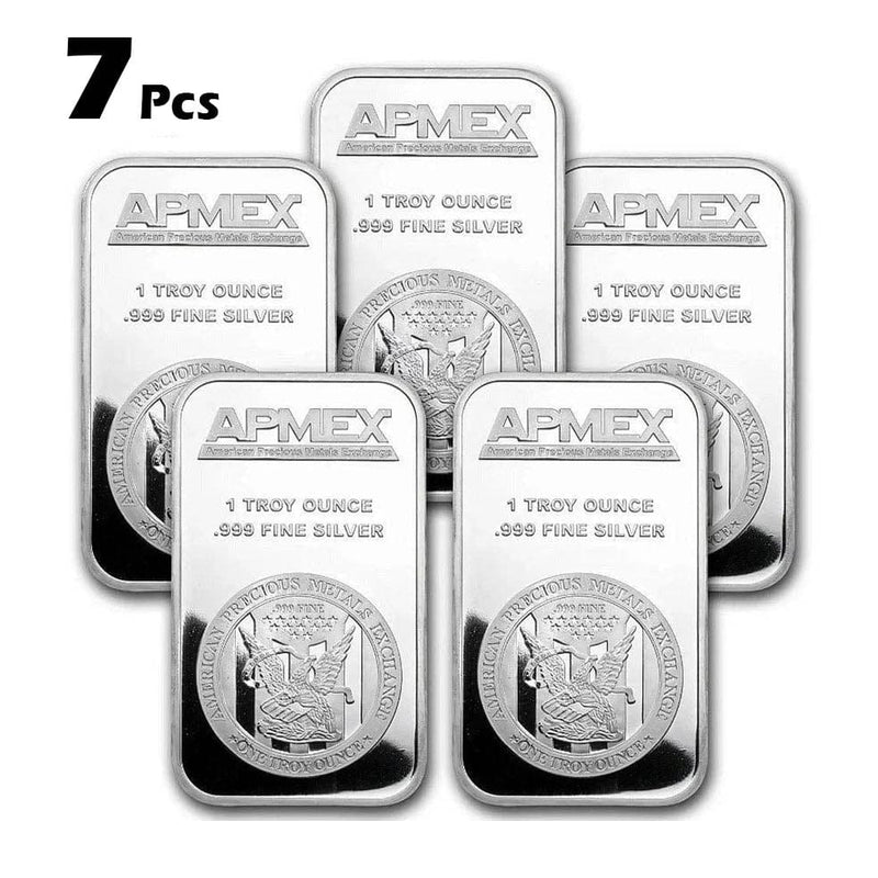 7 APMEX Silver Bullion Bars 2025