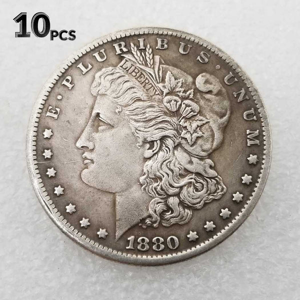 10 Pcs 1880 P Morgan Silver Dollar Coins
