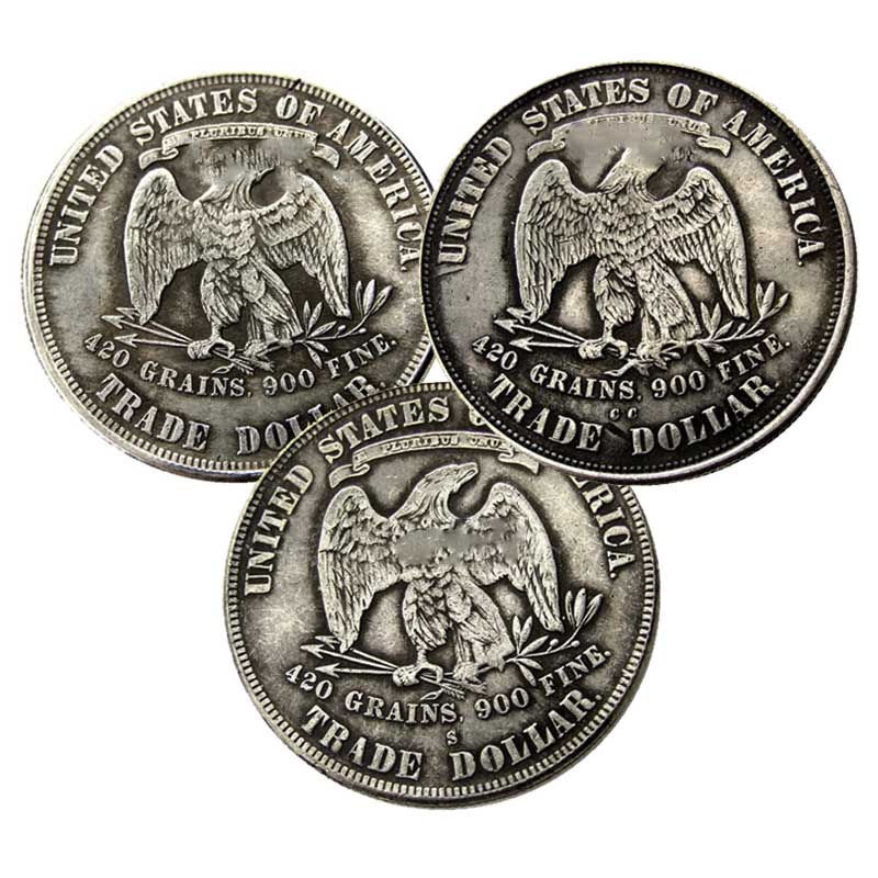 US 1878 P/S/CC Trade Dollar Silver Coins