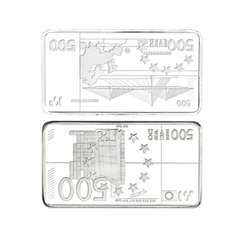 Lingote de oro europeo de 500 euros