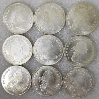 13 Pcs 1794-1804 Draped Bust Dollar - USA Coins