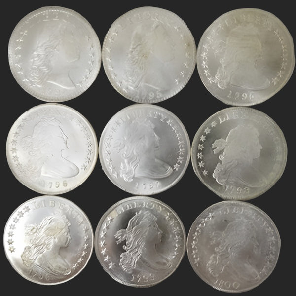 13 pièces 1794-1804 buste drapé Dollar-pièces des États-Unis