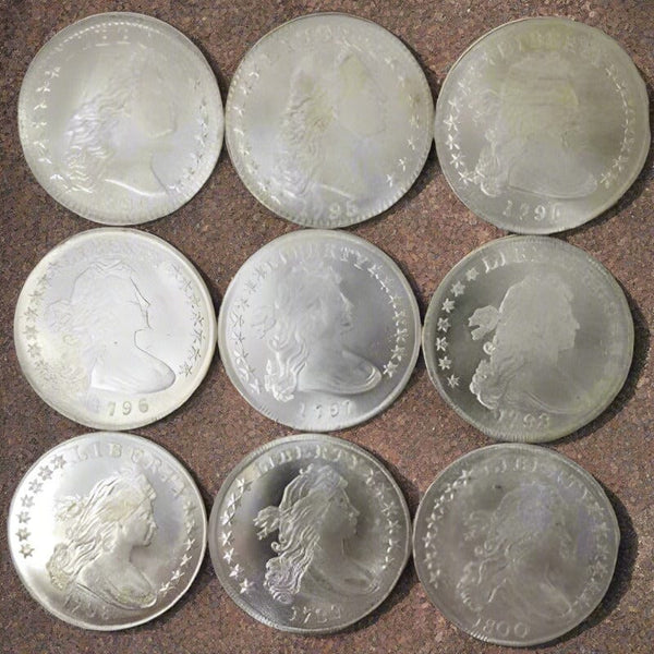 13-Piece Set of 1794-1804 Draped Bust Dollars - USA Coins