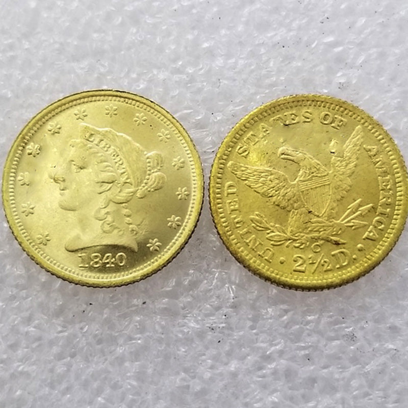 6 Pcs 1840-1865 Liberty Quarter Eagle Gold Coins - $2.50