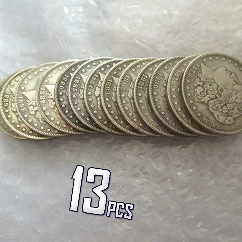 US Full Set (1878-1893) 13Pcs CC Morgan dollar  Plated Coins