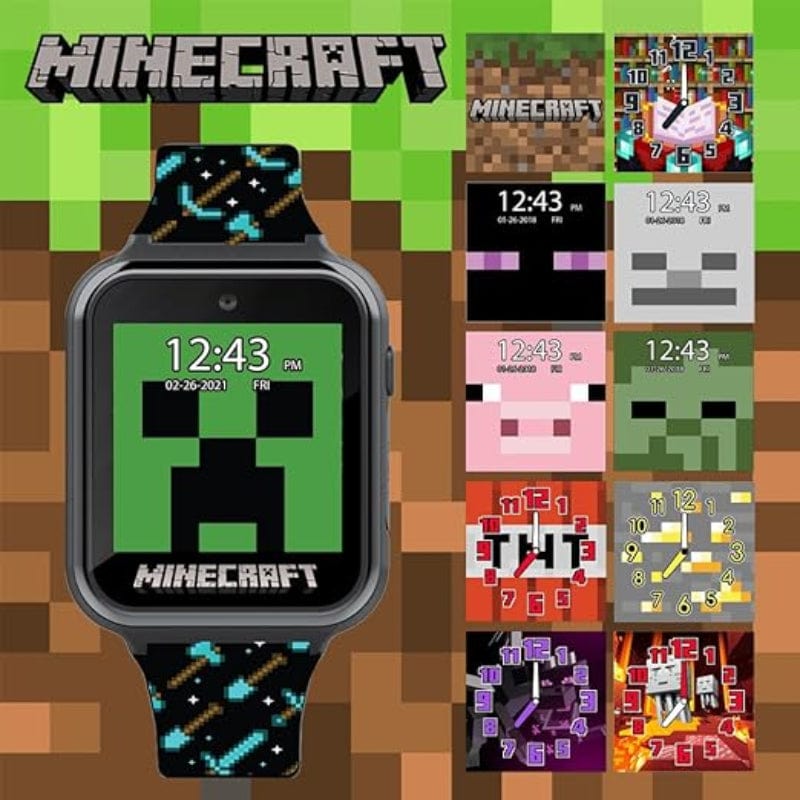 Minecraft Kids Smart Watch - Interactive Touchscreen with Games, Camer