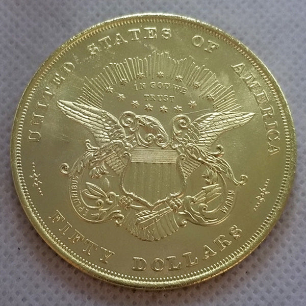 Super 1877 $50 Fifty Dollar Pattern Gold Coin