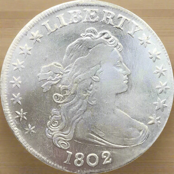 1802 S Liberty Draped Bust $1 Coin - Historic Heraldic Eagle  Dollar