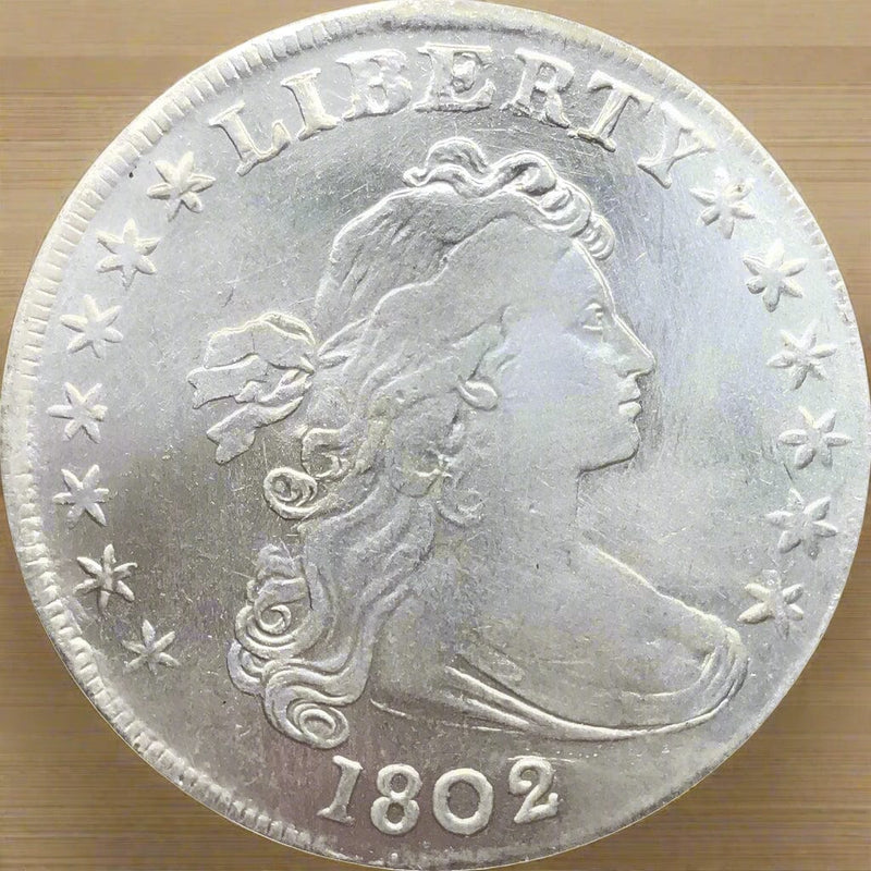 1802 S Liberty Draped Bust $1 Coin - Historic Heraldic Eagle  Dollar