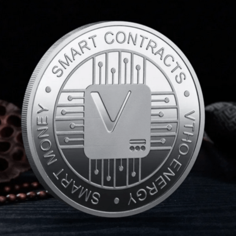 Virtual Coin VTHO Commemorative Silver Coin Metal Virtual Digital Currency Medallion