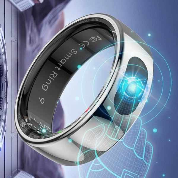 R08 Smart Ring - 5ATM Waterproof Bluetooth Ring with Stress & Skin Temperature Monitor + Remote Control