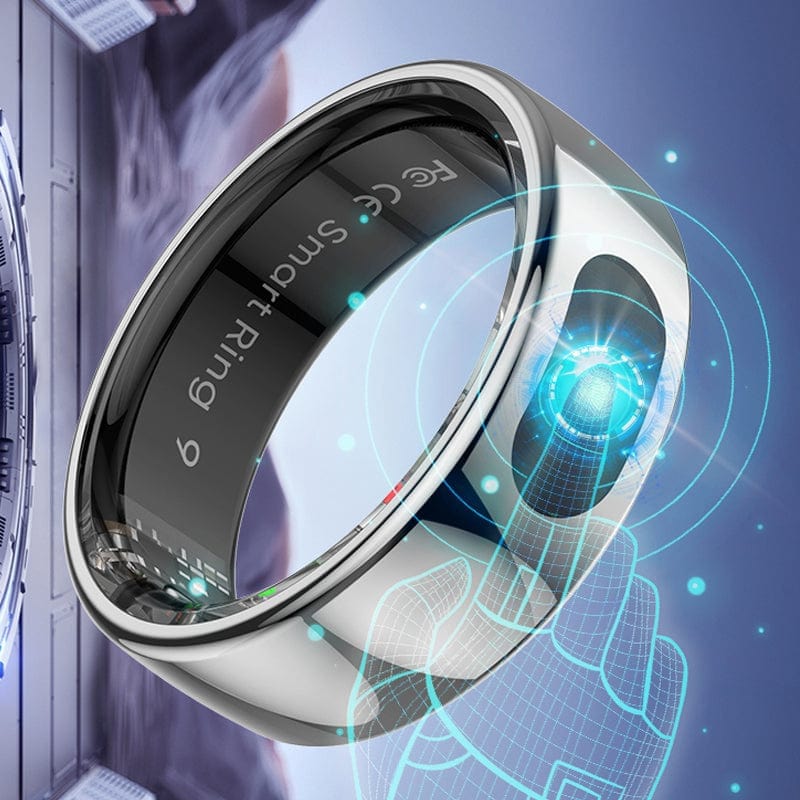 R08 Smart Ring - 5ATM Waterproof Bluetooth Ring with Stress & Skin Temperature Monitor + Remote Control