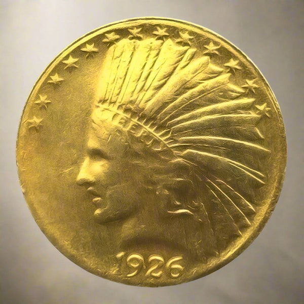 Gold, Indian, Half, Eagle, Coin,