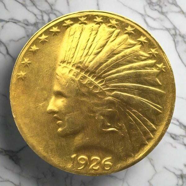 1926 $10 GOLD Indian Half Eagle Coin