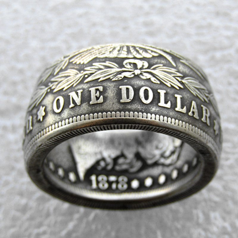 1878 US Morgan Dollar, Coin Ring Handmade, roberto coin love in verona ring, homemade earrings, silver sovereign ring, silver dollar ring, handmade unique wedding rings, handmade mens rings, hand made wedding rings,