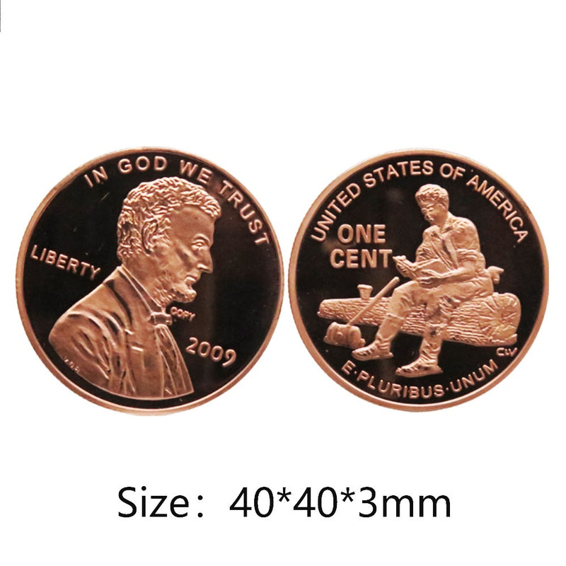 Ensemble de 5 pièces Lincoln One Cent Jumbo Penny 1 Oz .999 Fine Coin