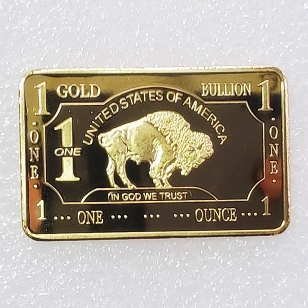 Estados Unidos de América 1 onza troy de oro - Barra de búfalo revestida