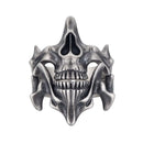 Retro Silver Black Skull Ring – Punk Gothic Cool Vintage Jewelry