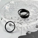 Black Plated Stacking Ring for Oura – Non Tarnish Cubic Zirconia Promise & Wedding Ring