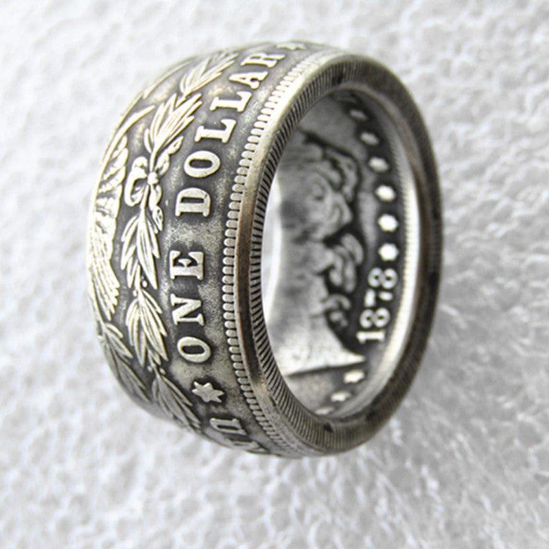 1878 US Morgan Dollar, Coin Ring Handmade, roberto coin love in verona ring, homemade earrings, silver sovereign ring, silver dollar ring, handmade unique wedding rings, handmade mens rings, hand made wedding rings,