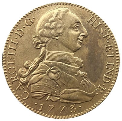 1773 Spain 8 Escudos - Carlos III Coin