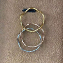 3 Pcs Wave Rings - Silver Gold Ring -  Stainless Steel Boho