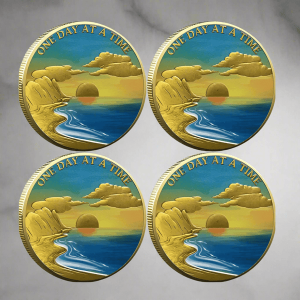 Serene Coin, Beach Coin, medallion coin, aa coins, aa medallions, na medallions, narcotics anonymous medallions, coin beach, aa sobriety medallions, commemorative medallion, 2011 50p olympics, bit coin beach,
