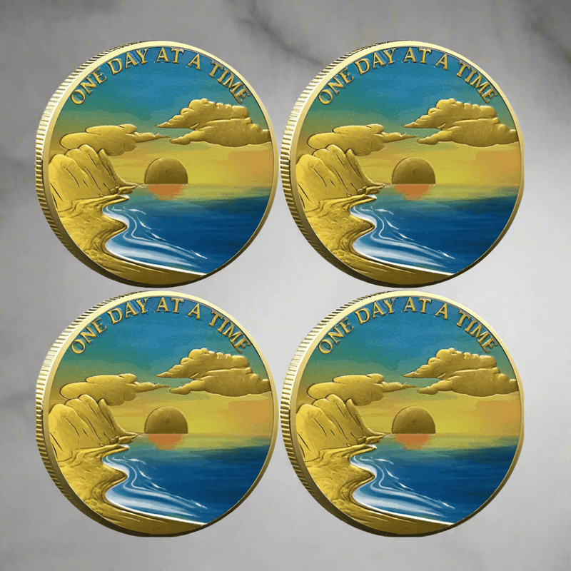 Serene Coin, Beach Coin, medallion coin, aa coins, aa medallions, na medallions, narcotics anonymous medallions, coin beach, aa sobriety medallions, commemorative medallion, 2011 50p olympics, bit coin beach,
