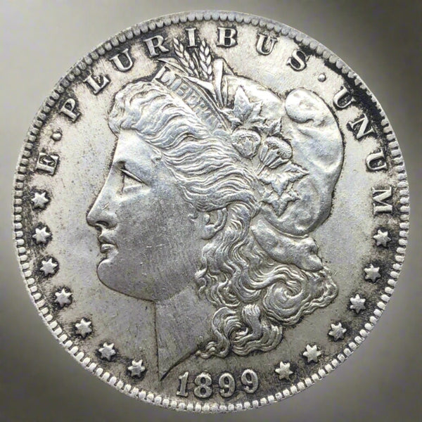 Moneda de dólar de plata Morgan de 1899 CC