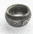 Reproduction Ring , Morgan Silver Dollar Coin Ring, Morgan Silver Ring, Dollar Coin Ring,  silver ring, silver rings for women, claddagh rings, ladies silver rings, gold ring, gold rings for women, gold rings for men, silver male rings, gents silver ring, a silver ring,  sterling silver rings, male gold rings,