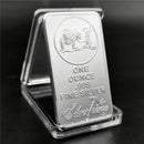 American, Prospector, 1oz 999 Value, Fine, Silver, Bar,