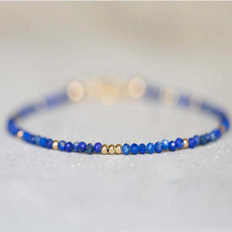 Lapis Lazuli Bracelet, Custom Birthstone Bracelet, Lapis Lazuli Jewelry, Crystal Bracelet