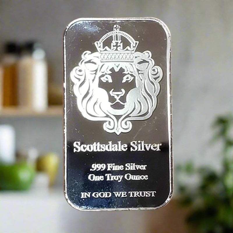 Scottsdale, Silver, Fine, Silver, Bar, Bullion,