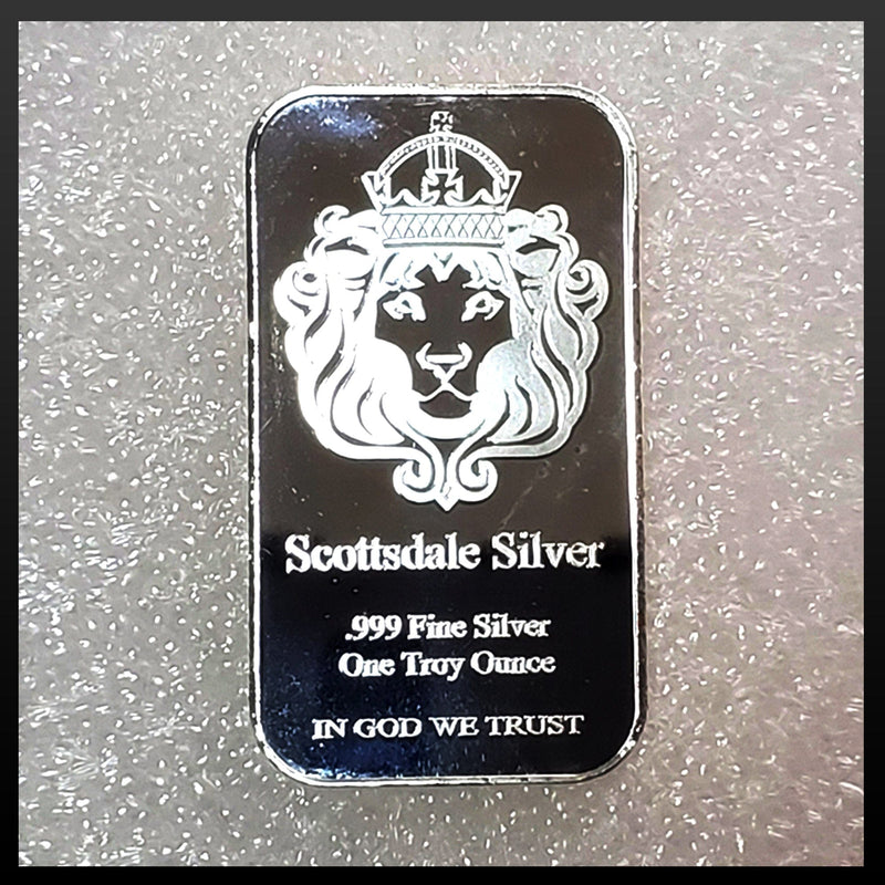 Scottsdale, Silver, Fine, Silver, Bar, Bullion,