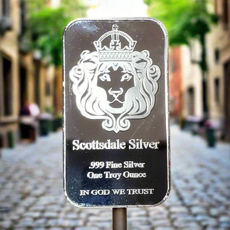 Scottsdale, Silver, Fine, Silver, Bar, Bullion,