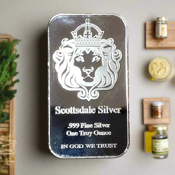 Scottsdale, Silver, Fine, Silver, Bar, Bullion,