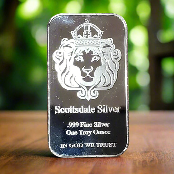 Scottsdale, Silver, Fine, Silver, Bar, Bullion,