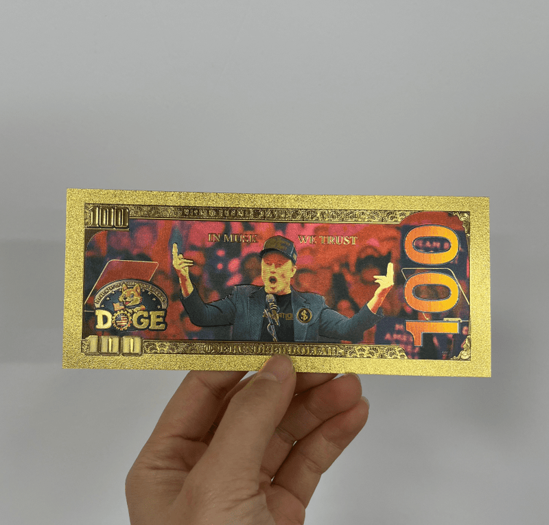 2025 - Musk Coin - Ticket Gold Banknote Great Person Gold Card American Souvenir