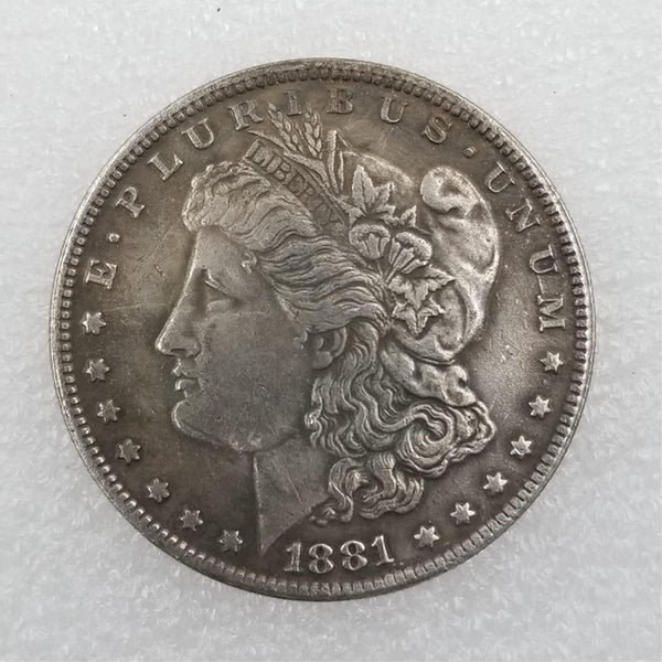 Pièce d'un dollar en argent Morgan de 1881 CC