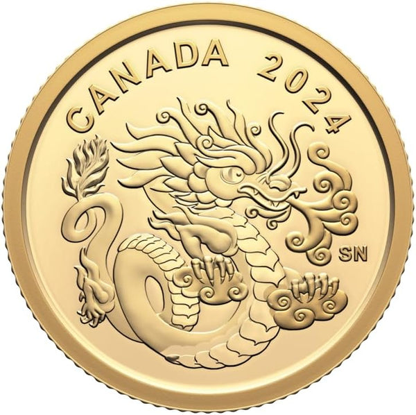 2024 Spirit Dragon 1/20 oz $8 Pure Gold Coin - Royal Canadian Mint