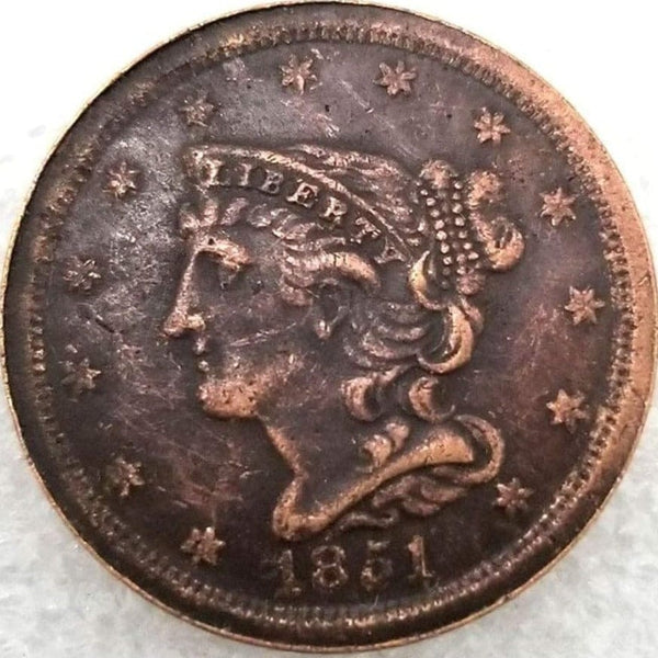 1851 Historic, 1851 Half-Cent,  1851 Nickel, Old Coin, aa medallions, sell my coins, sell coins online, old coins for sale, old coin sell, old coins value, old coins worth money, old coin buyers near me, rare coin buyers near me,