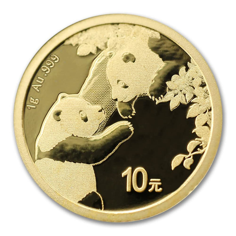 2023 1g Gold Chinese Panda Coin - BU with COA - 10 Yuan Face Value