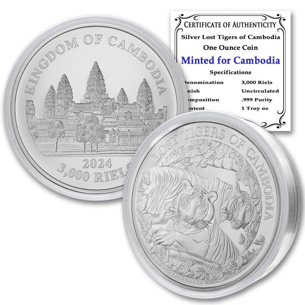 Cambodia Silver, Cambodia Coin, Tigers Coin, cambodia silver pagoda, phnom penh silver pagoda, silver pagoda cambodia, silver pagoda phnom penh cambodia, cambodia coin, coins from cambodia, pagoda phnom penh, phnom penh pagoda,