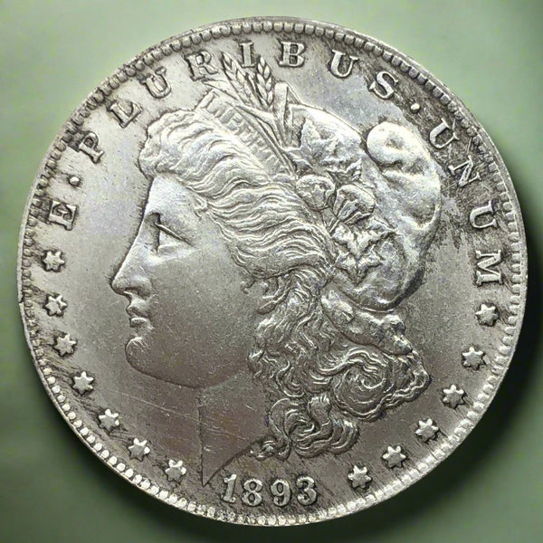 Pièce d'un dollar en argent Morgan de 1893 CC