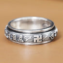 Rotatable Ring, Embossed Ring, Mantra Ring, feng shui pixiu mantra ring, feng shui pixiu mantra ring original, feng shui mantra ring, fengshui pixiu mantra ring, spinning anxiety ring, pixiu mantra ring, spinning sunflower ring,