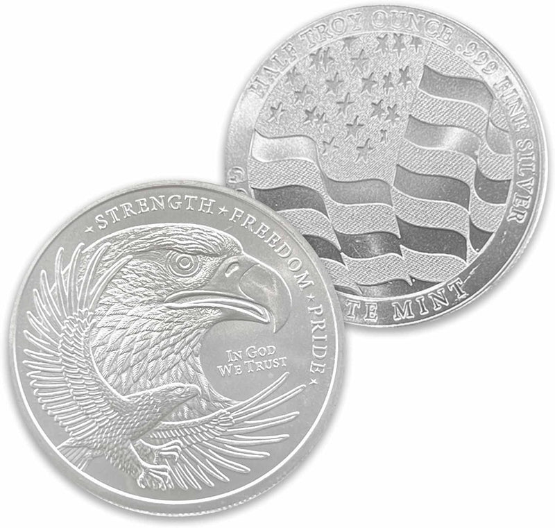 APMEX Half Ounce Silver Round - Eagle Coin, APMEX, Half, Ounce, Silver, Round, Eagle, Coin, 2024