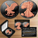 Silver American Eagle, Black Ruthenium, 2024 coin, rose gold, rose gold engagement rings, rose gold necklace, gold rose, gold dipped rose, rose gold rings, rose gold chain, rose gold jewelry,